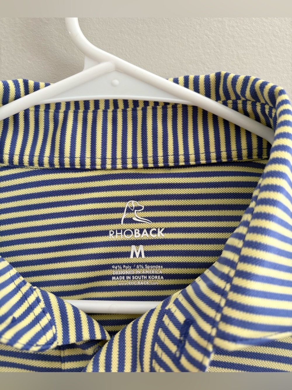 Rhoback Men’s The Birdie Stripe Short Sleeve Performance Polo | Size M - Picture 7 of 10